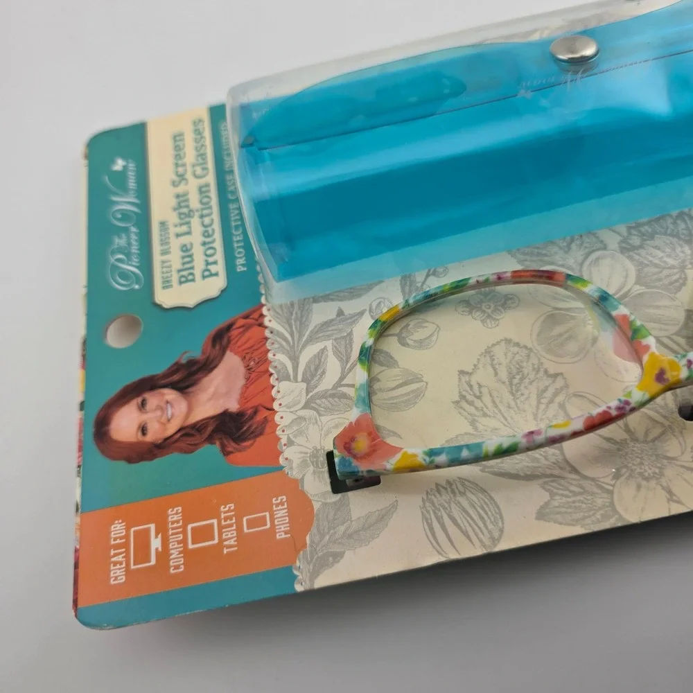 The Pioneer Woman Breezy Blossom Blue Light Screen‎ Protection Glasses With Case
